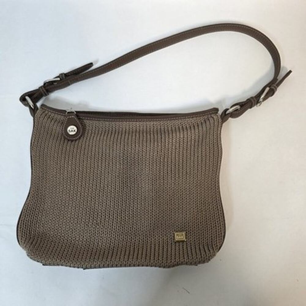 The Sak Purse Modern Classic Style 4521 BOHO Brown Knit Crochet